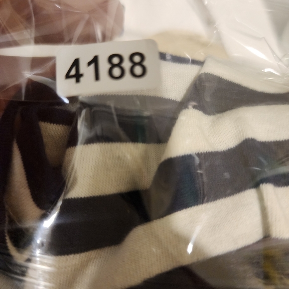 NANETTE LEPORE BLue and Ivory Stripes Roll up Sleeves Swim Cover up size S - Picture 10 of 10